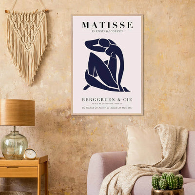 Papiers Découpés Blue Nude II Artwork - Elegant Piece for Your Space - Vibrantwalls