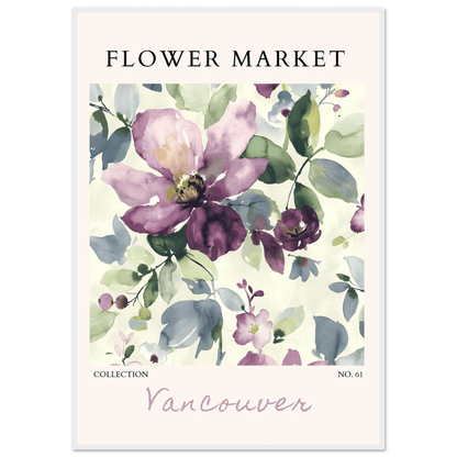 Vancouver Flower Market Watercolor Floral Ready-to-Hang - Wall Art - Vibrantwalls