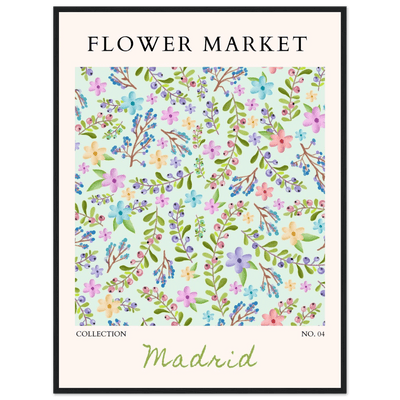Flower Market Collection Framed Poster – Whimsical Floral & Berry Art Prints | Ready-to-Hang in Various Sizes - Vibrantwalls