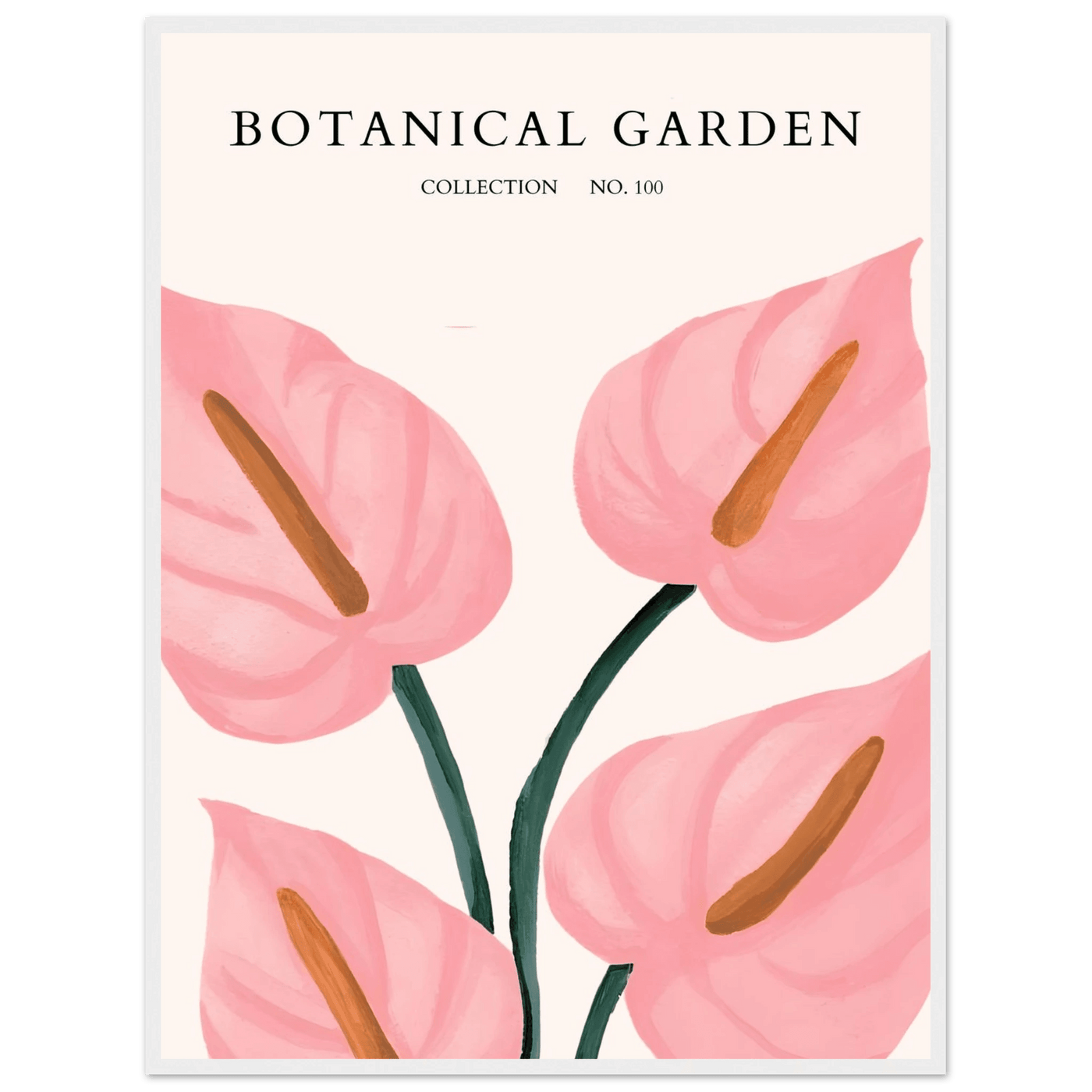 Botanical Garden Framed Poster – Pink Anthurium Bloom Art Print | Elegant & Ready-to-Hang - Vibrantwalls
