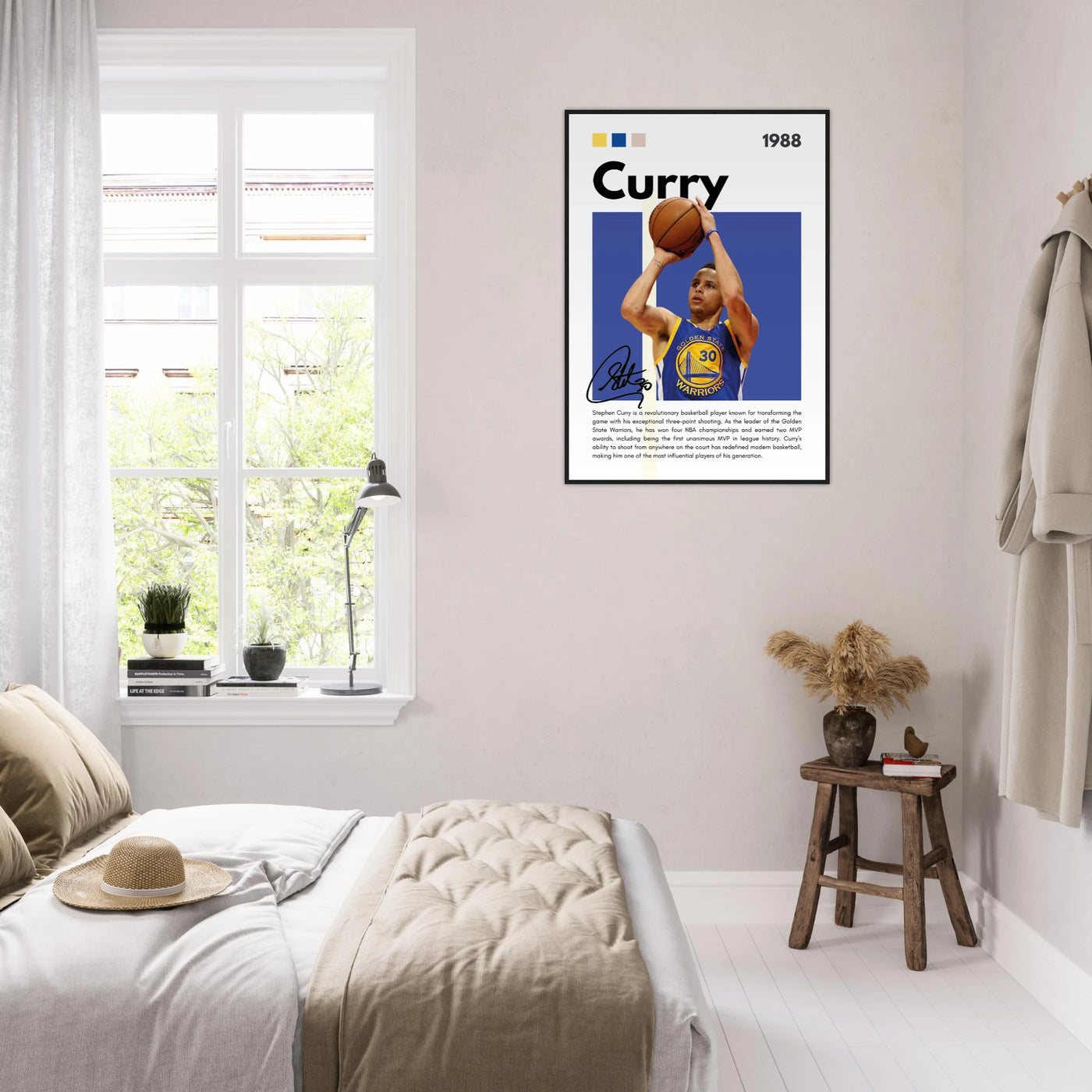 Stephen Curry Golden State Warriors Vintage Art Vibrantwalls
