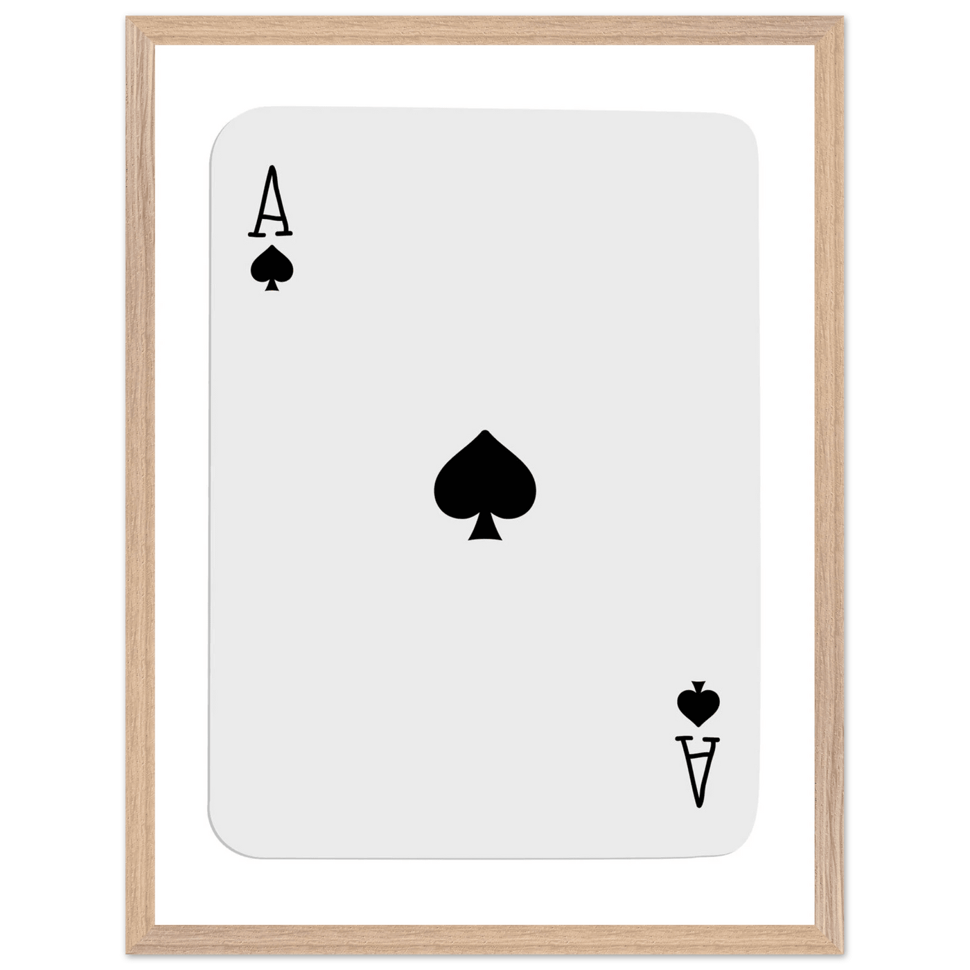 Ace of Spades Poker Card Print - Mounted Framed Poster Art, Eco-Friendly Wood Frame in Your Choice of Style - Vibrantwalls