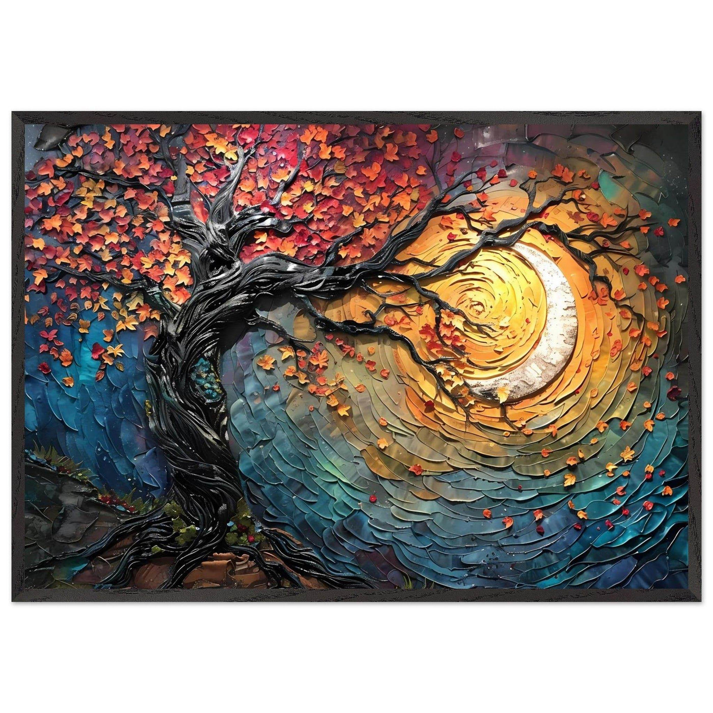 Impasto Style Autumn Tree of Life Poster - Vibrantwalls