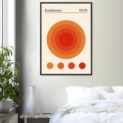 Bauhaus 1919 Orange & Red Circles - Vibrantwalls