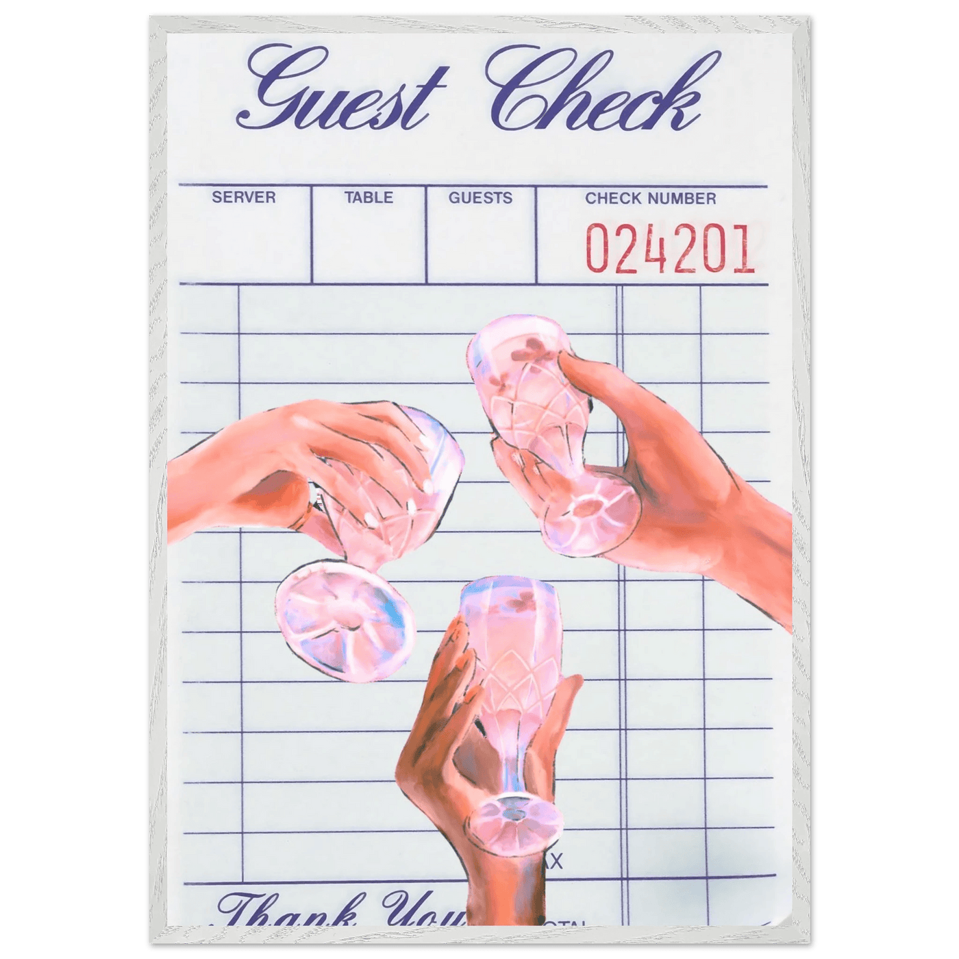 Retro Aesthetic Guest Check - Vibrantwalls