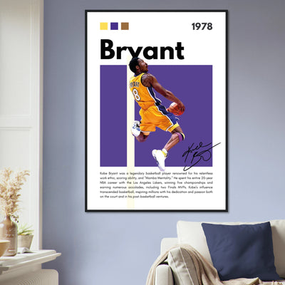 Kobe Bryant Black Mamba Lakers Vintage Poster Vibrantwalls