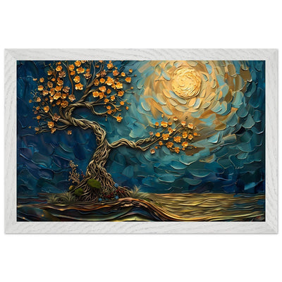 Tree of Life Jewelry - Golden Blooms & Midnight Sky Design - Vibrantwalls