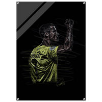 Ronaldo Abstract Sketch Acrylic Print – Modern Vibrant Sports Wall Art in Various Sizes - Vibrantwalls