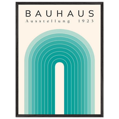 Bauhaus Ausstellung 1923 Teal & Cream - Vibrantwalls