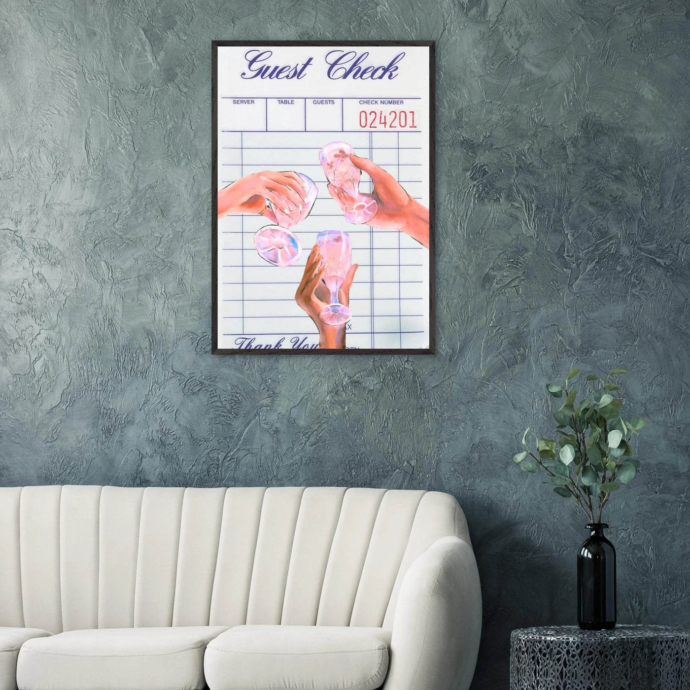 Retro Aesthetic Guest Check - Vibrantwalls
