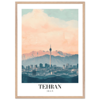 Tehran Iran Framed Poster – Serene Cityscape Wall Art with Customizable Wooden Frame & Sizes - Vibrantwalls