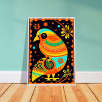 Vibrant Tribal Bird Art Cubism Style Abstract Geometric Wall Art - Vibrantwalls