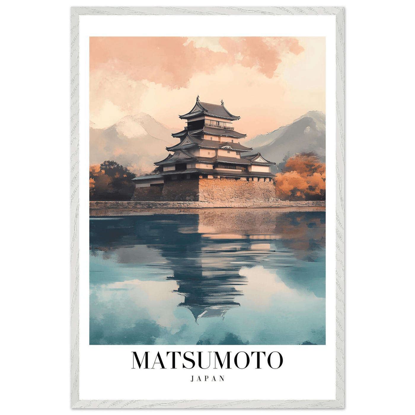 Matsumoto Japan Framed Poster – Serene Travel Wall Art with Wooden Frame - Vibrantwalls