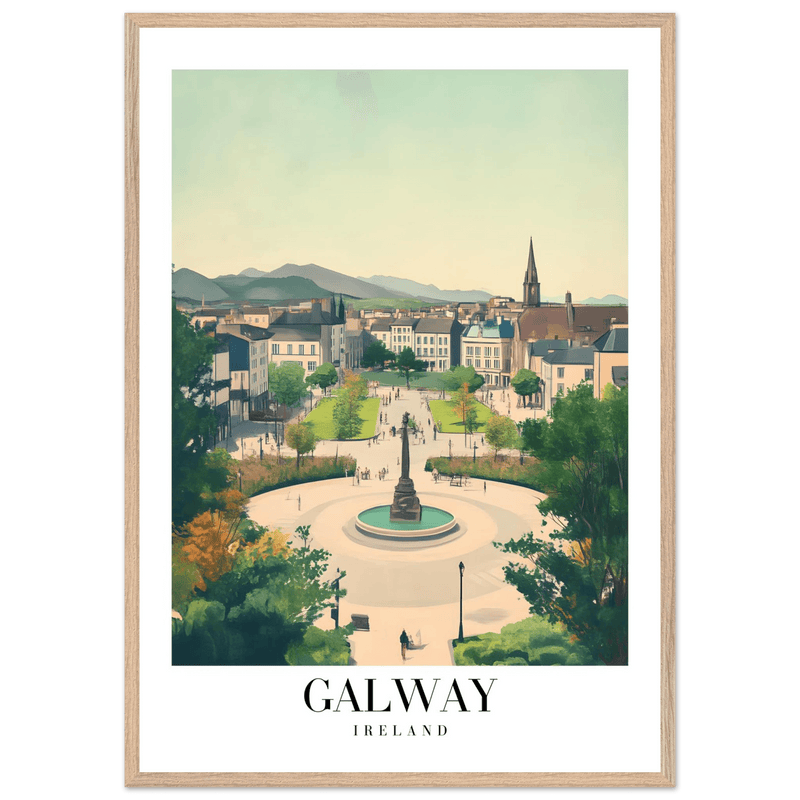 Galway Ireland Rustic Charm Vintage Travel Poster - Wall Art - Vibrantwalls