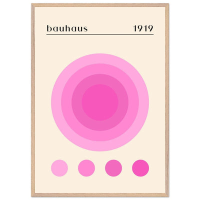 Bauhaus Pink Gradient Circle - Vibrantwalls