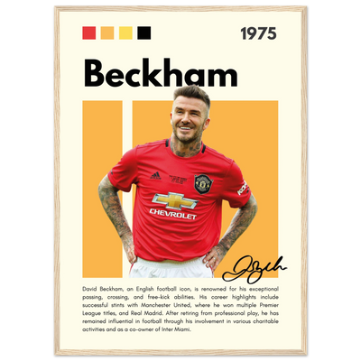 David Beckham Manchester United Soccer Framed Poster 50x70 cm 20x28″ Wood frame Vibrantwalls