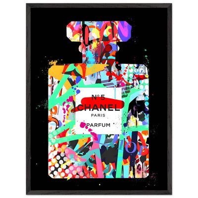 Vibrant Pop Art Chanel No. 5 Perfume Print - Framed & Ready-to-Hang - Vibrantwalls