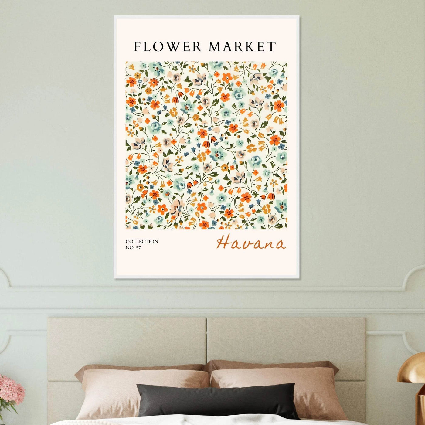 Flower Market 'Havana' Framed Poster – Vibrant Floral Art Print | Ready-to-Hang in Various Sizes & Frame Styles - Vibrantwalls