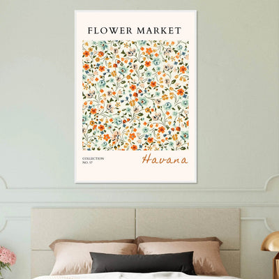 Flower Market 'Havana' Framed Poster – Vibrant Floral Art Print | Ready-to-Hang in Various Sizes & Frame Styles - Vibrantwalls