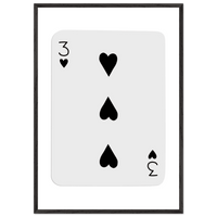 Poker Card Print - Three of Spades Wall Art Framed - Vibrantwalls