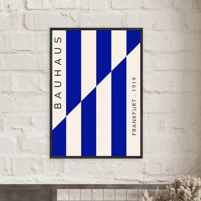 Bauhaus Ausstellung 1923 Blue & Cream - Vibrantwalls