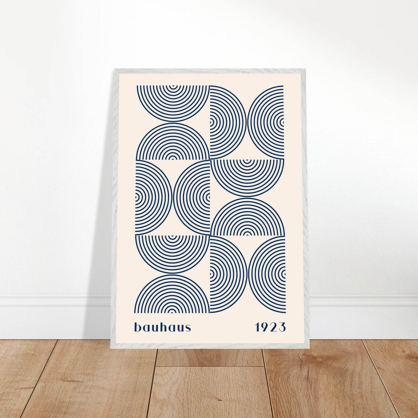 Bauhaus 1923 Navy & Beige - Vibrantwalls