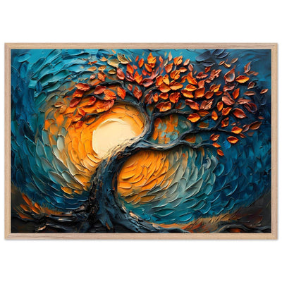 Palette Knife Tree of Life Framed - Vibrantwalls