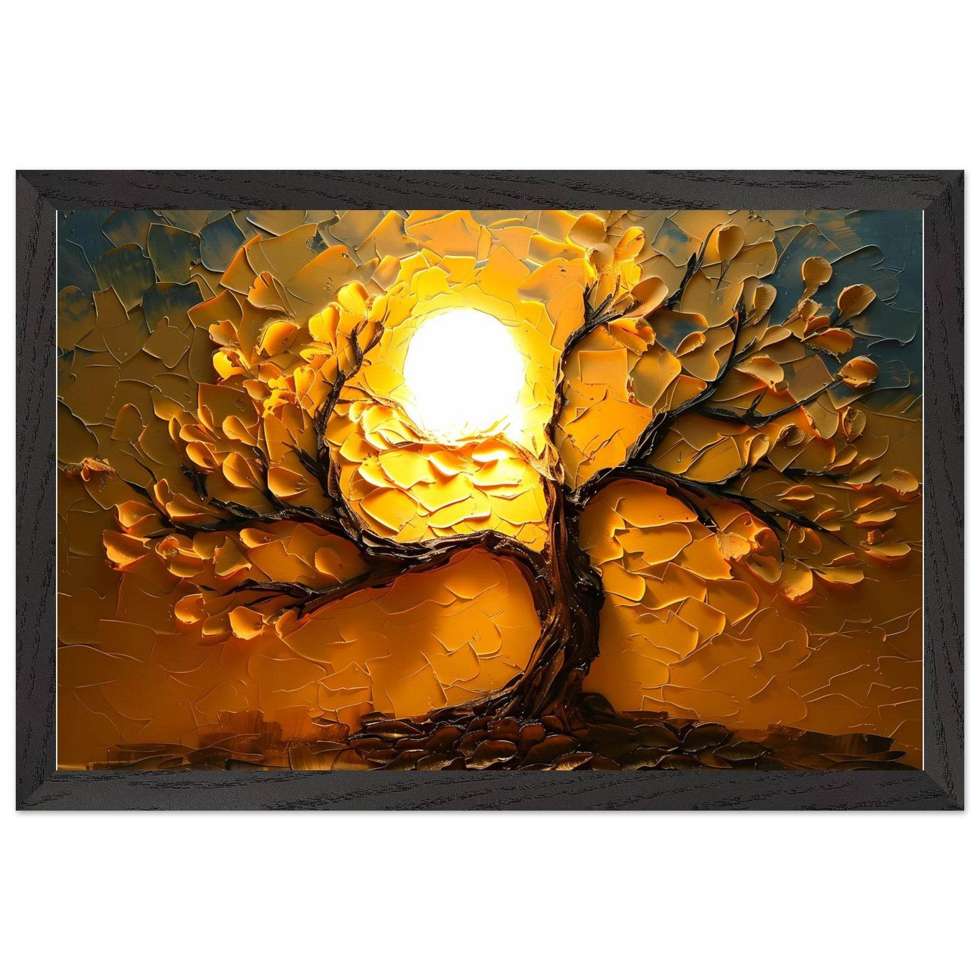 Textured Golden Tree of Life - Vibrantwalls