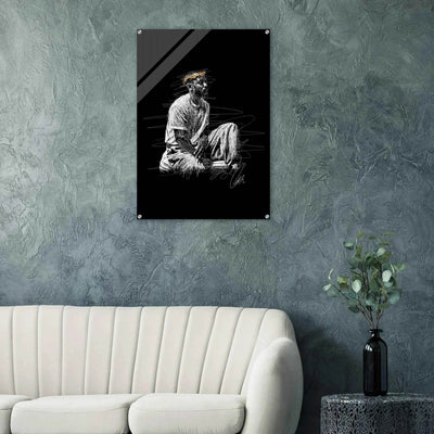 Notorious King Scribble Art Acrylic Print – Vibrant Modern Wall Art in Various Sizes - Vibrantwalls