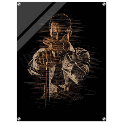 Connor McGregor Wall Art – Scribble Art Acrylic Print for Modern Dynamic Home Decor - Vibrantwalls