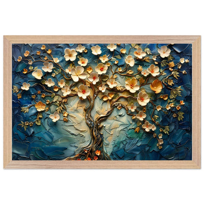 Textured Tree of Life Impasto Blooms - Vibrantwalls