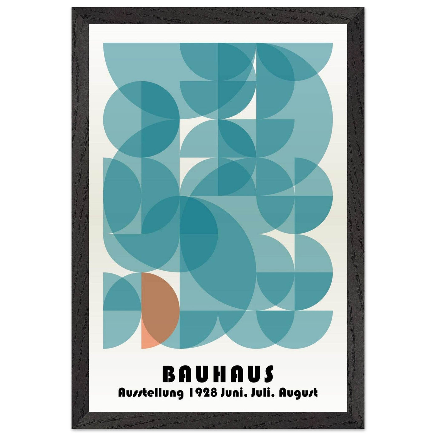 Bauhaus Geometric Art Decor in Teal & Orange – Stylish Modern Decor for Trendy Spaces - Vibrantwalls