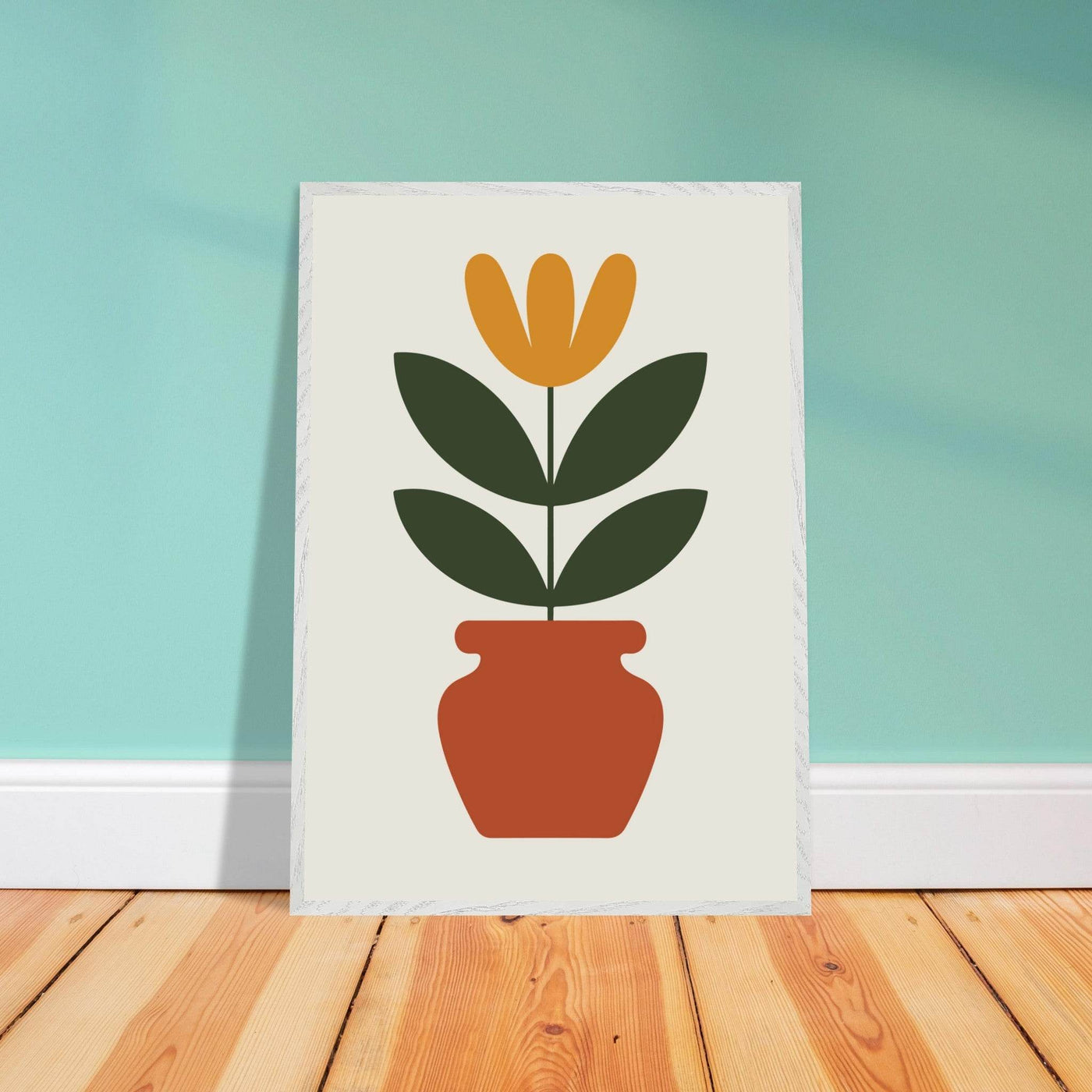 Abstract Potted Floral Art - Vibrantwalls