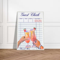 Guest Check Cocktail Toast Wall Art - Vibrantwalls