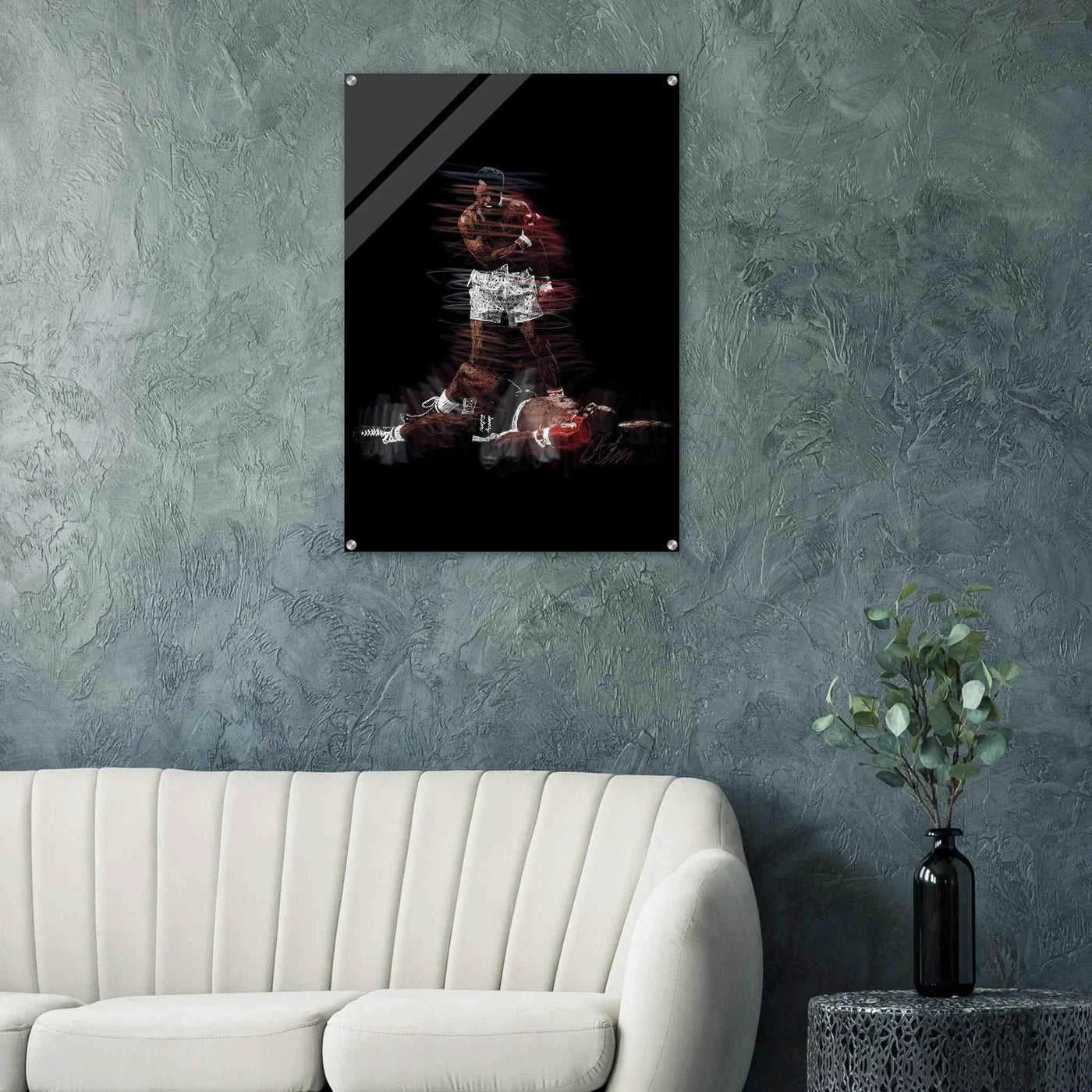 Muhammad Ali K.O. Acrylic Print – Dynamic, Iconic, Modern Sports Wall Art - Vibrantwalls