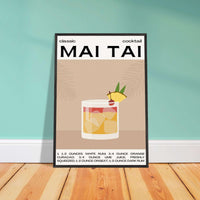 Mai Tai Cocktail Tropical Poster Wall Art - Vibrantwalls