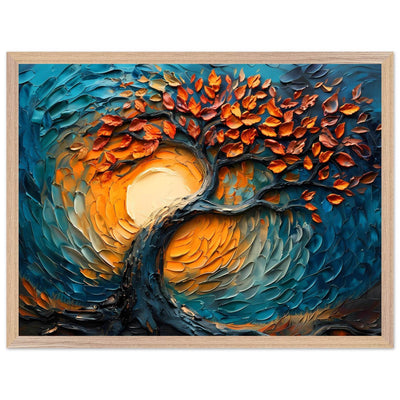 Palette Knife Tree of Life Framed - Vibrantwalls