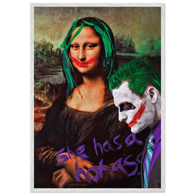 Joker & Mona Lisa Pop Art Mounted Framed Poster – Edgy, Eco-Friendly, & Ready to Hang in Your Choice of Frame & Size - Vibrantwalls