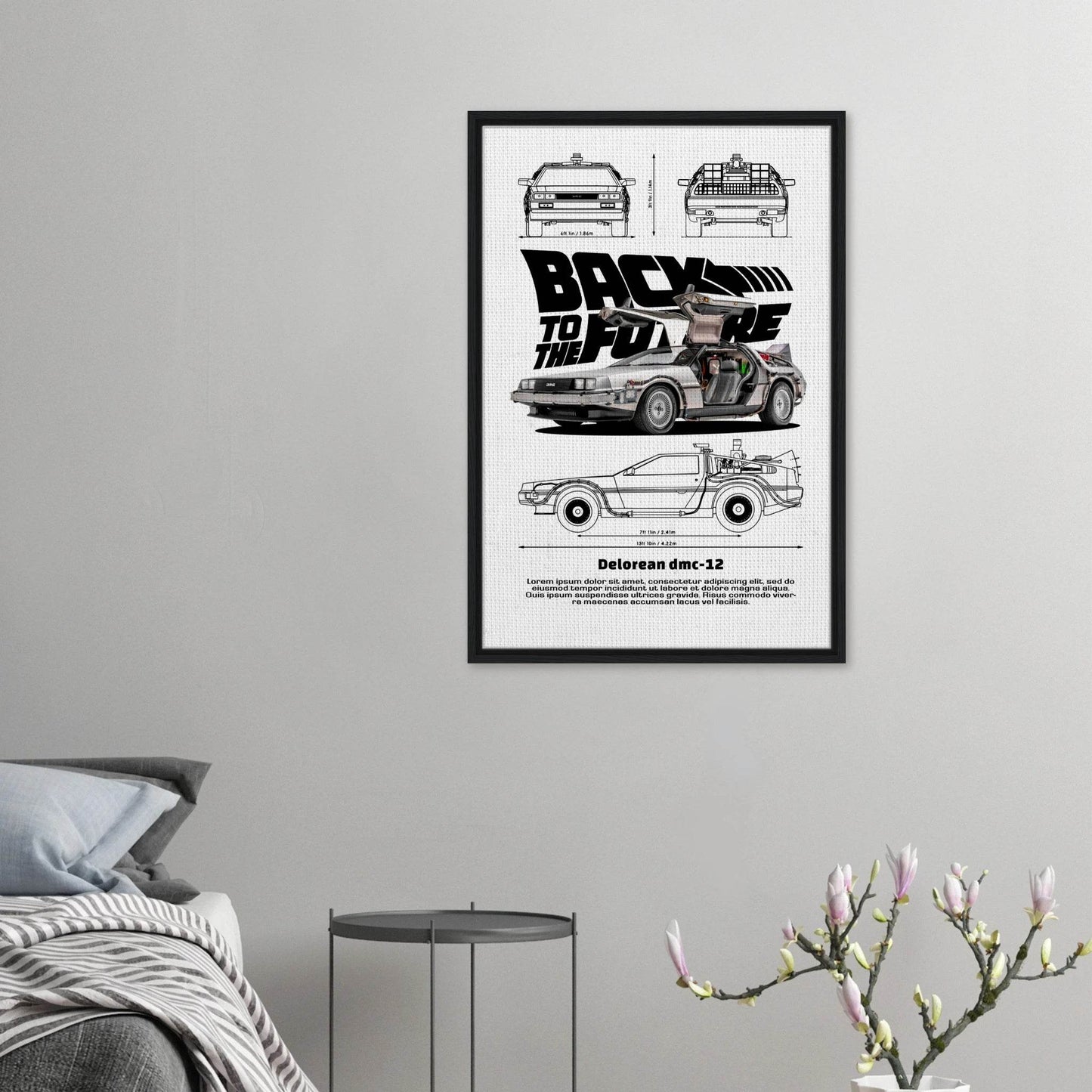 Back to the Future DeLorean 1980s Movie Canvas - Wall Art - Vibrantwalls