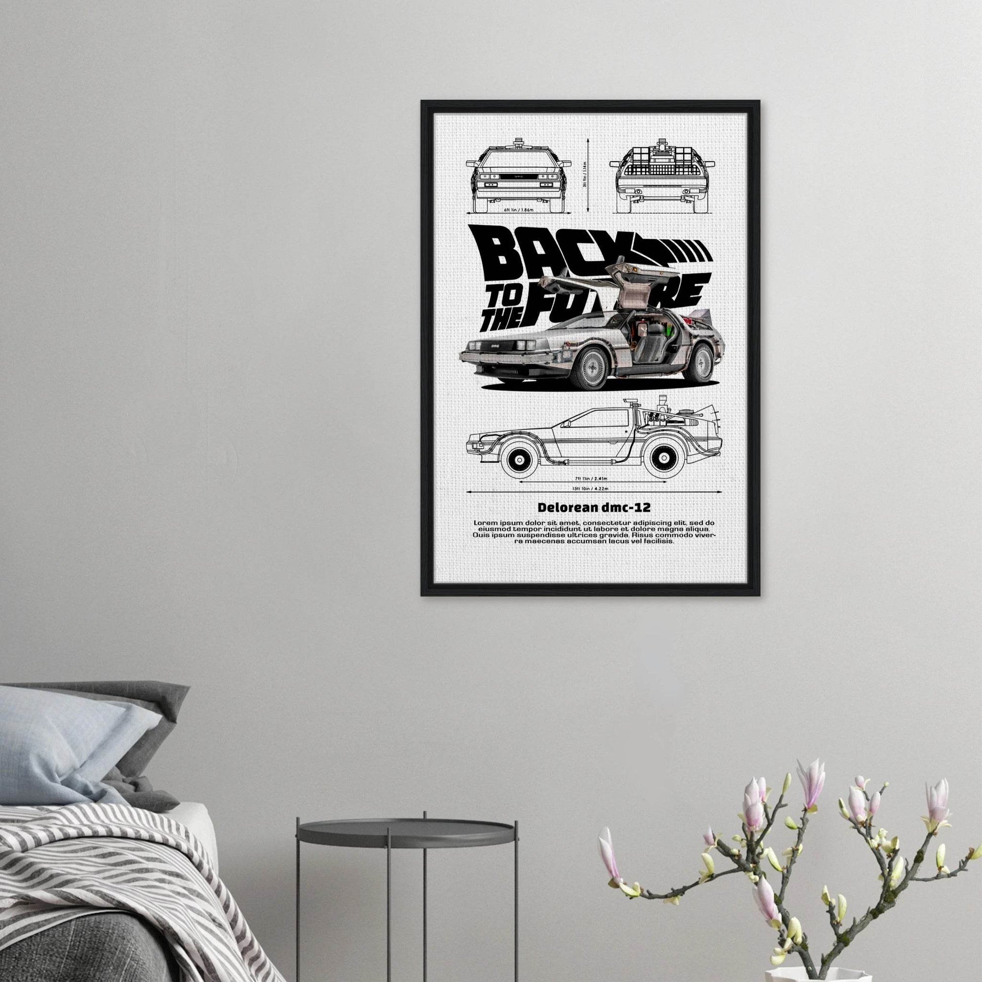 Back to the Future DeLorean 1980s Movie Canvas - Wall Art - Vibrantwalls