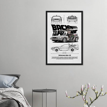 Back to the Future DeLorean 1980s Movie Canvas - Wall Art - Vibrantwalls