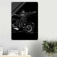 Sons of Anarchy Jax Teller Acrylic Print – Iconic Black & White Sketch Wall Art - Vibrantwalls