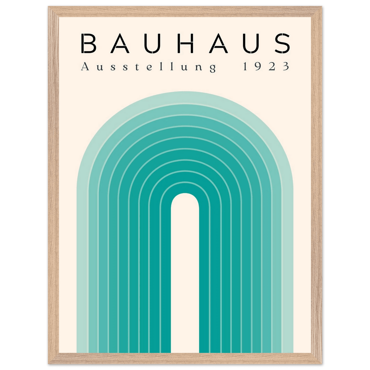 Bauhaus Ausstellung 1923 Teal & Cream - Vibrantwalls