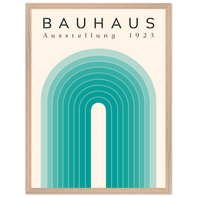 Bauhaus Ausstellung 1923 Teal & Cream - Vibrantwalls