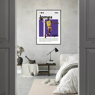 LeBron James Lakers Championship Vintage Art Print - Vibrantwalls