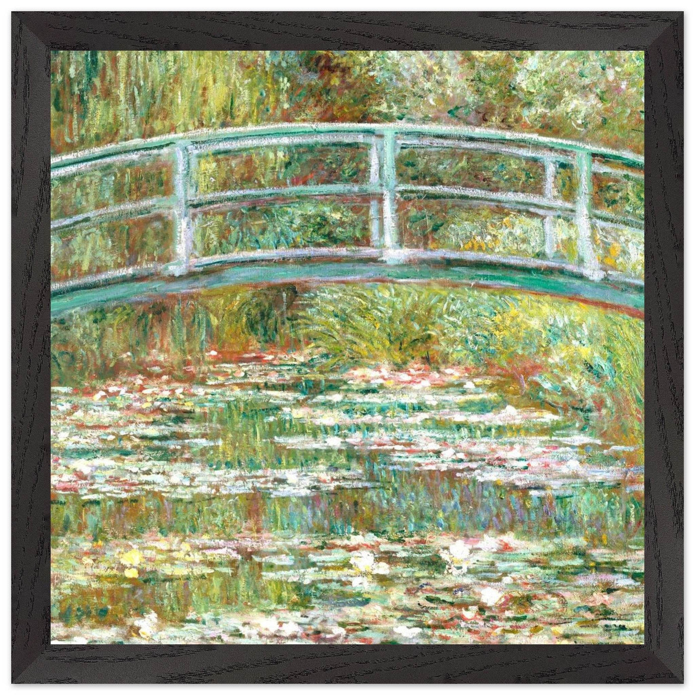 Bridge Over a Pond Art Print - Water Lilies Decorative Artwork for Your Space - Vibrantwalls