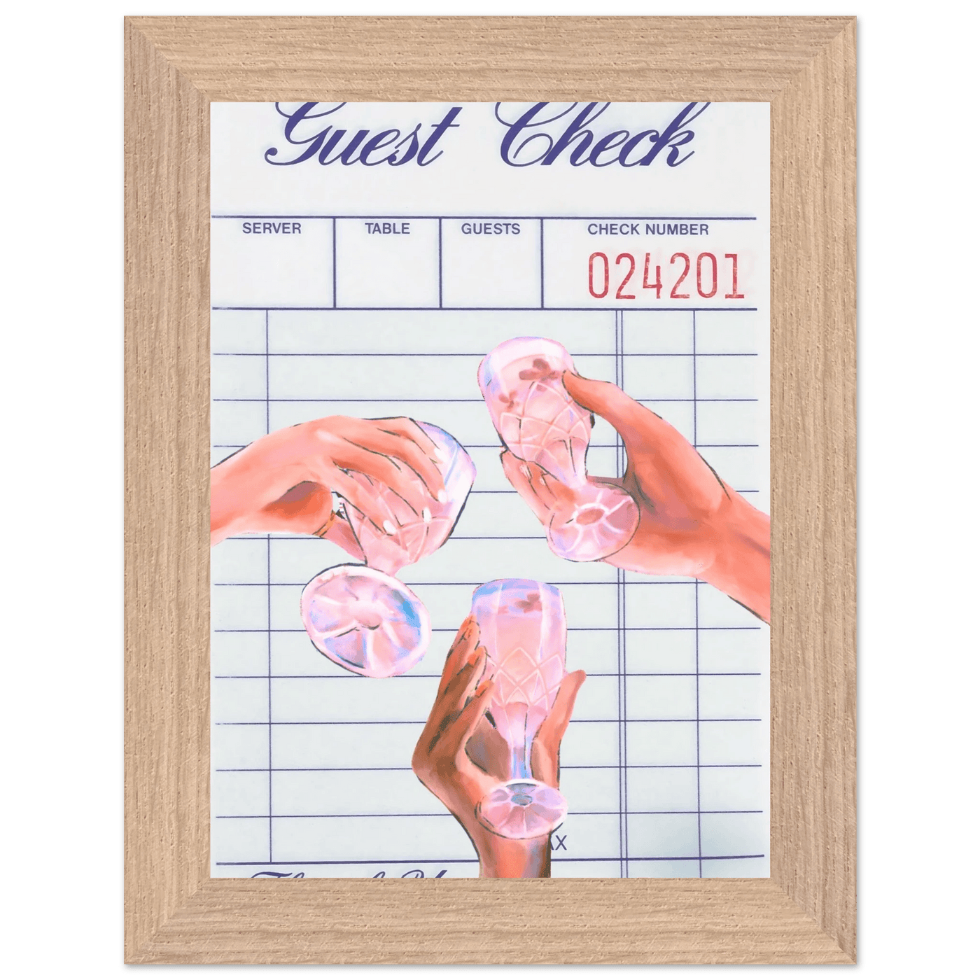 Retro Aesthetic Guest Check - Vibrantwalls