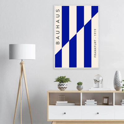Bauhaus Ausstellung 1923 Blue & Cream - Vibrantwalls