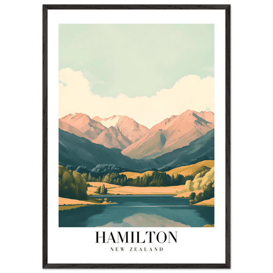 Hamilton New Zealand Nature-Inspired Vintage Travel Poster - Wall Art - Vibrantwalls