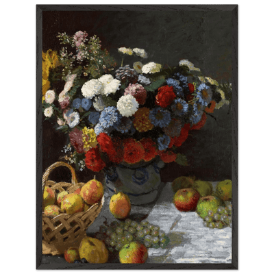 Still Life Wall Art Print of Flowers and Fruit for Elegant Home Decor - Vibrantwalls